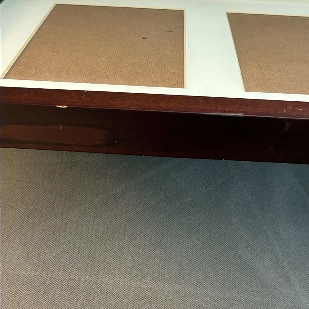 Pottery Barn Rich Mahogany Wooden Dual Photo Frame 15”x11” - Picture 6 of 8